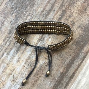 Gold beaded bracelet